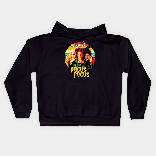 halloween it's just a bunch of hocus pocus squad Kids Hoodie by Gpumkins Art